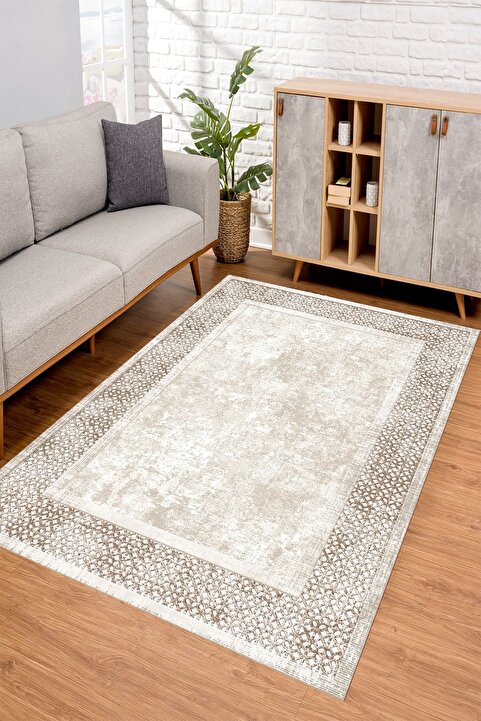 YTR HOME Dijital Baskılı Yıkanabilir Kaymaz Taban Dekoratif Salon Mutfak Halısı Yolluk