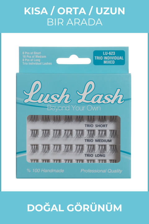 Lush Lash Trıo Tekli Kısa Orta Uzun Takma Kirpik