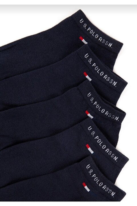 U.S. Polo Assn. 5’li Paket Çorap Patik Lacivert - Regular Fit - Şık Ve Rahat Tasarım Erkek/kadın