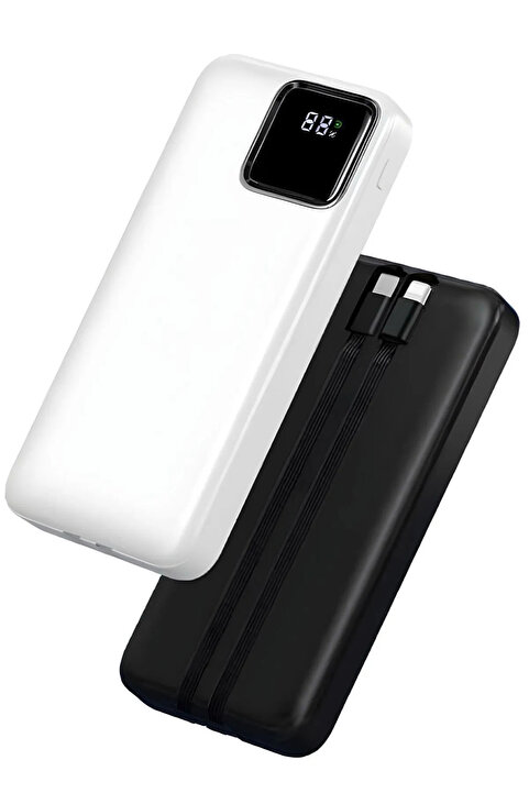 QAP 20.000 Mah Powerbank Gerçek Kapasiteli 22.5 Watt Süper Hızlı Dijital Göstergeli Kendinden Kablolu