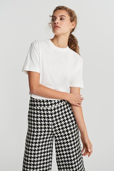 Madmext Mad Girls Beyaz Tişört MG1284