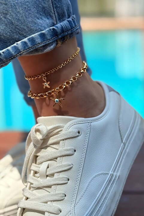 Trendy Butik Deniz Yıldızı Halhal Kombini (2 Adet)