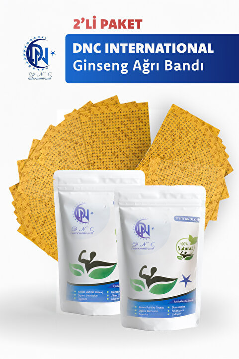 Dnc International Ginseng Ağrı Bandı Hızlı,Etkili,Doğal | Eklemler için Rahatlatıcı Uzun Süreli Etki 50 Bant