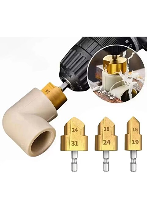 Depolife Pvc Boru Havşası Pprc Boru Onarımı Için Rayba 3lü Matkap Uc Boru Tamir Delme Genişletme Tıraşlama