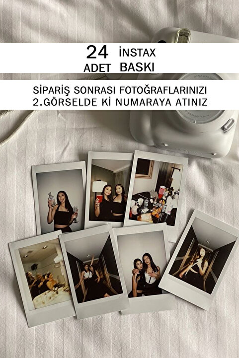 bymat 24 ADET İNSTAX BASKI - FOTO BASKI - FOTOĞRAF BASKI - 7X8cm