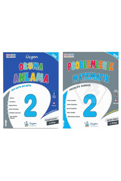 Üçgen Yayıncılık Üçgen 2. Sınıf Okuma Anlama+problemlerle Matematik Problem Bankası 2 Kitap