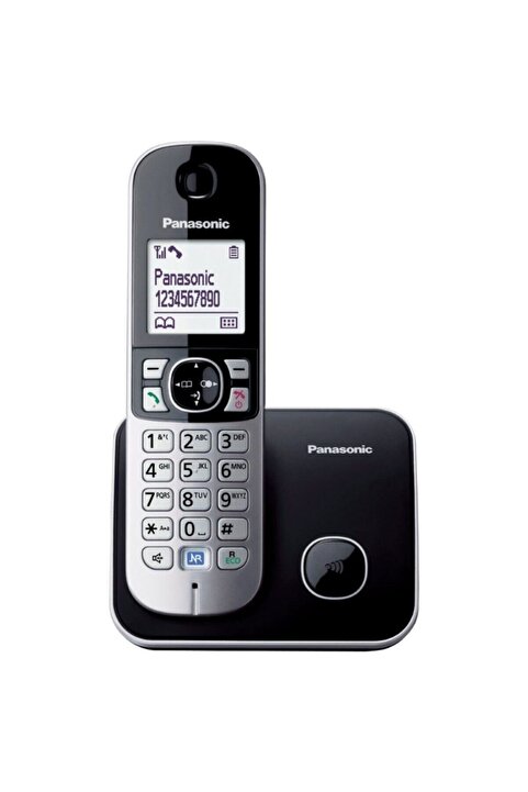 Panasonic KX-TG6811 Siyah DECT Telsiz Telefon – Handsfree, Işıklı Ekran, Kablosuz Telefon