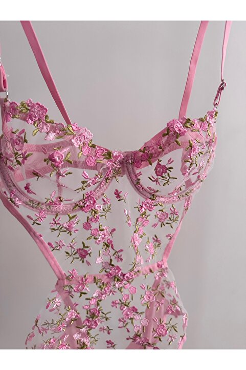 EDLİNGERİE Pembe Amelie Bodysuit