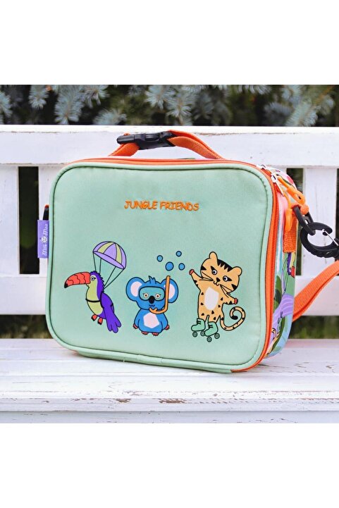 Milk & Moo Milk&Moo Insulated Kids School Lunch Bag Box for Girls and Boys, Jungle Friends