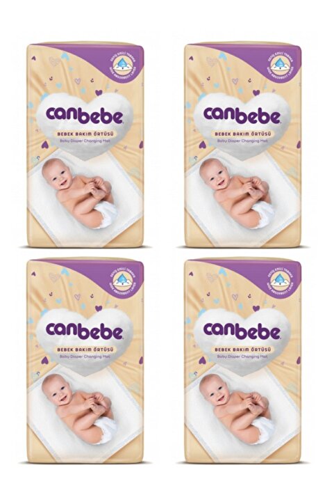 Canbebe Bebek Bakım Örtüsü 60x60 cm 10 lu x 4 Adet