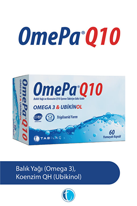 Omepa Q10 Omega 3 Ubiquinol 60 Kapsül 8680133001123