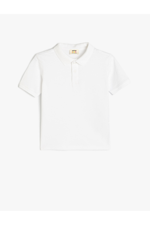 Koton Polo Tişört Kısa Kollu Dokulu Pamuklu