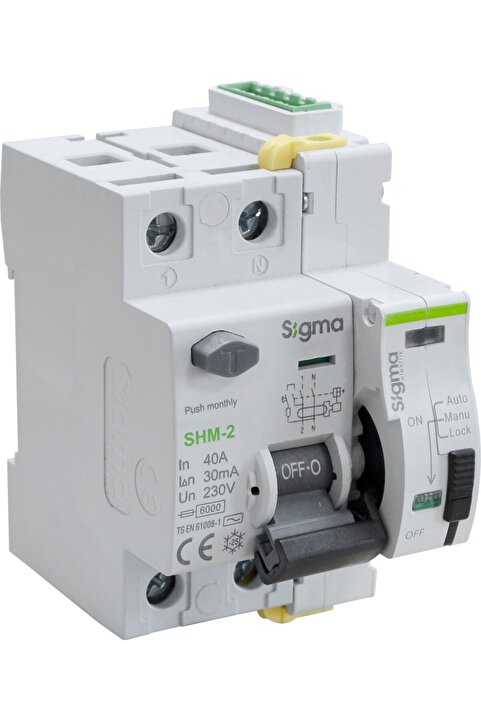Sigma Elektrik SCRC03 Otomatik Yeniden Kurma Ünitesi + 2X40 30MA Kaçak Akım Rölesi