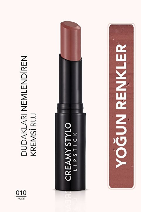 Flormar Yarı Parlak Stick Ruj- Creamy Stylo Lipstick -010 Nude-8682536013703