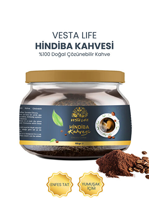vesta life Hindiba Form Detox Kahvesi 1 Aylık - (60 KULLANIM) Net 150gr Kahve