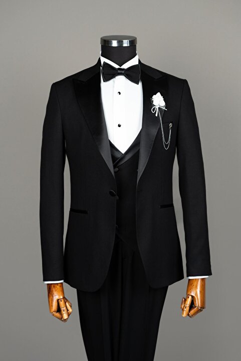 terzi ayhan T04-03 Model Slimfit Kırlangıç Yaka Yelekli Damatlık –SlimFit 1 beden büyük tercih ediniz.