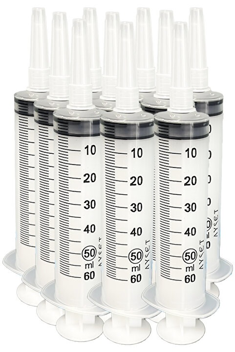 AYSET ENJEKTÖR Ayset Beslenme Enjektörü Çam Uçlu Şırınga 60ml 10 Adet