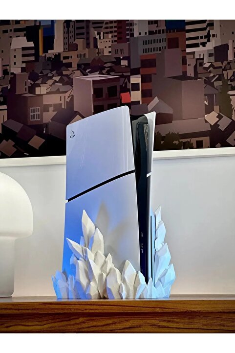 Goplast Premium Ps5 Slım Crystal Stand (CD VERSİYON UYUMLU) Playstation 5 Dikey Stand Ps5 Stand Disk versiyon