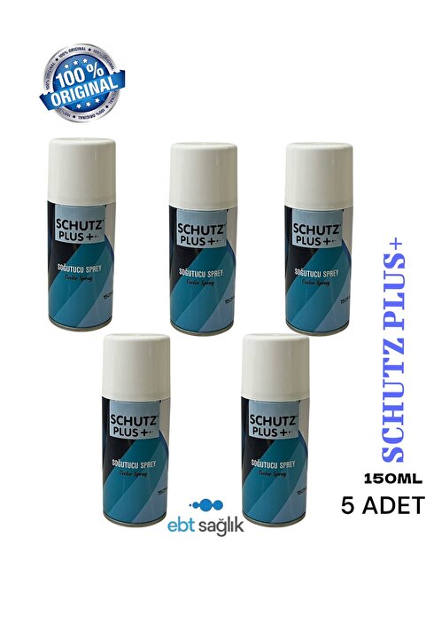 SCHUTZ PLUS SOĞUTUCU SPREY 150 ML 5 ADET ANESTEZİK VE LAZER EPİLASYON İÇİN