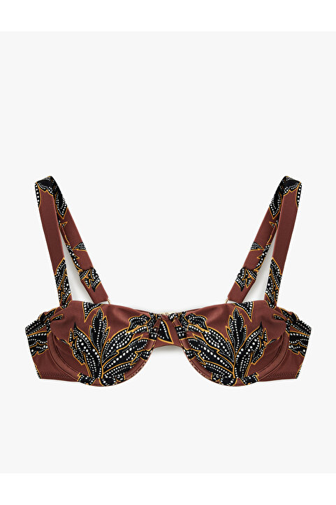Koton Çiçek Desenli Balenli Bikini Üstü