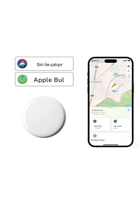 TUROVE İOS Uyumlu Takip Cihazı AirTag Gps Konum Araba & Motor & Valiz & Evcil Hayvan Takip Cihaz
