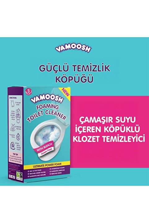 Vamoosh Köpüren Tuvalet Temizleyici - 3lü Tek Paket