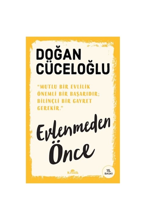 Kronik Kitap Evlenmeden Önce