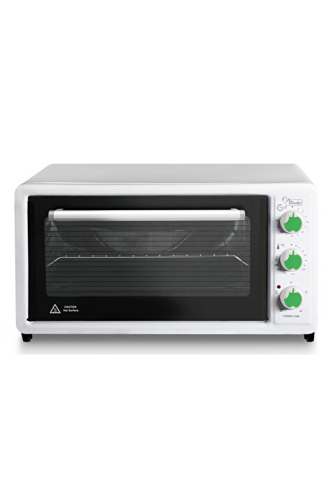 Luxell Lx-3675 42 Litre 1800 Watt Beyaz Börekçi Mini Fırın Yeşil Elma