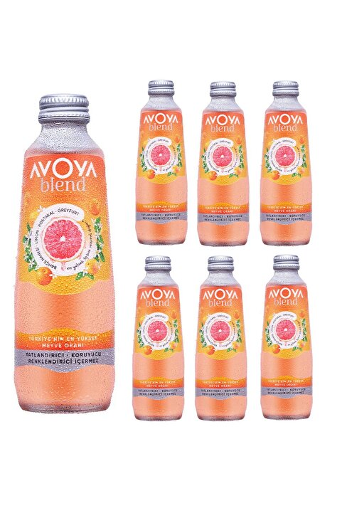 AVOYA 6'lı Blend Greyfurt&portakal Meyveli Maden Suyu 250ML