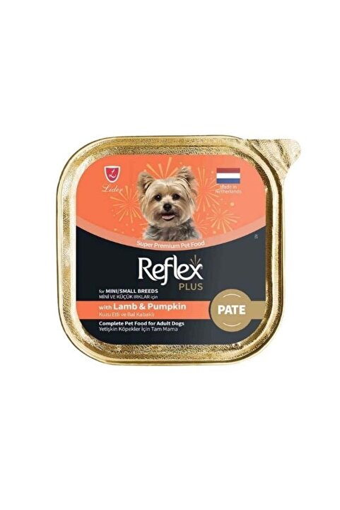 Reflex Plus Pate Kuzu Etli ve Bal Kabaklı Küçük Irk Yetişkin Konserve Köpek Maması 85 Gr