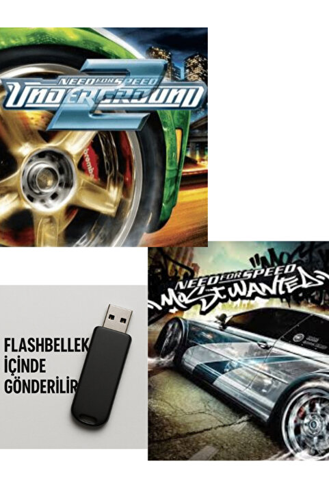 Tigdes 🎮 NFS Underground 2+ Most Wanted 2 PC Oyunu | 2’li Kuruluma Hazır Flash Bellek | Windows Yarış Seti