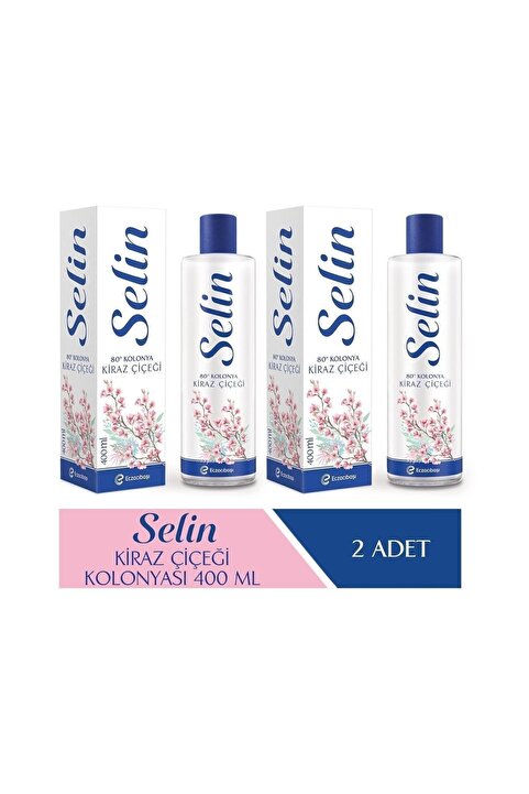 Selin Parfümlü Kolonya Kiraz Çiçeği 400 ml 2'li Set