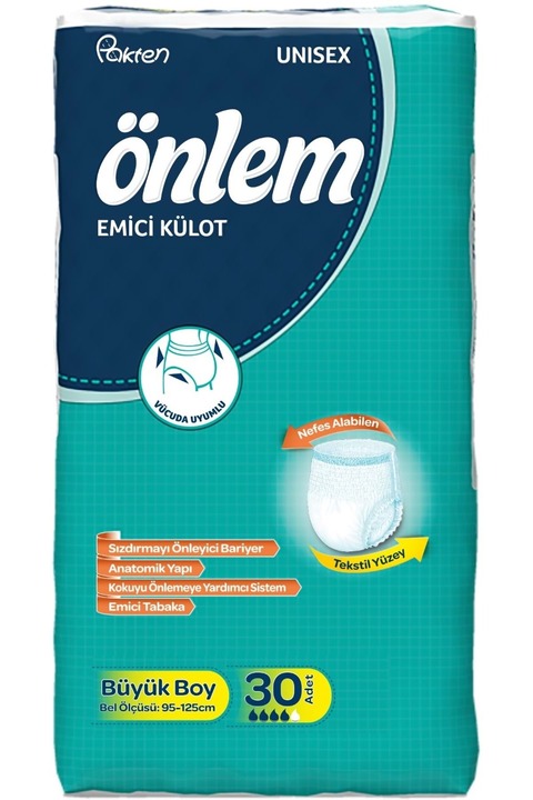 ÖNLEM Emici Külot Yetişkin Hasta Bezi L - Large - Büyük (30 Adet)