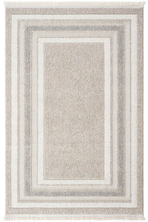 Cool Halı Mikasa Mks 04 Bej Gri Yumuşak Dokulu Halı Kilim Salon Koridor Yolluk Dokuma Makine Halısı