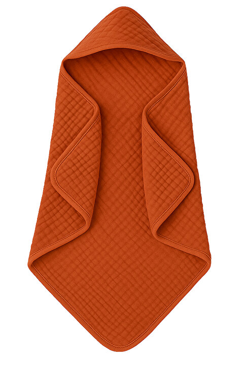 Moky Design Yenidoğan Bebek Müslin Banyo Havlusu Kapüşonlu, 4 Katlı, Kalın, Yumuşak ve Emici %100 Pamuk, 70X70cm