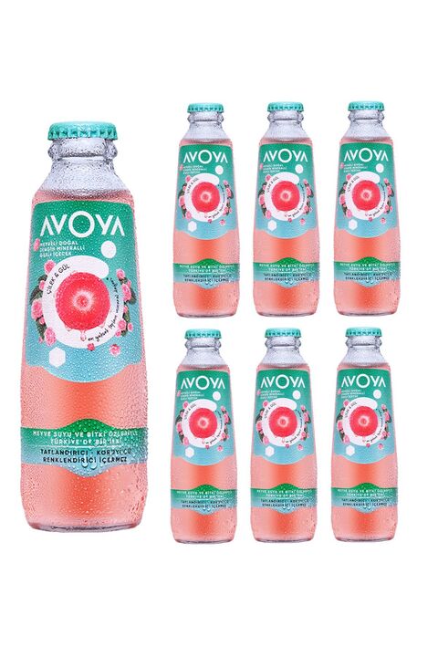 AVOYA 6'LI ÇİLEK&GÜL MADEN SUYU 200 ML