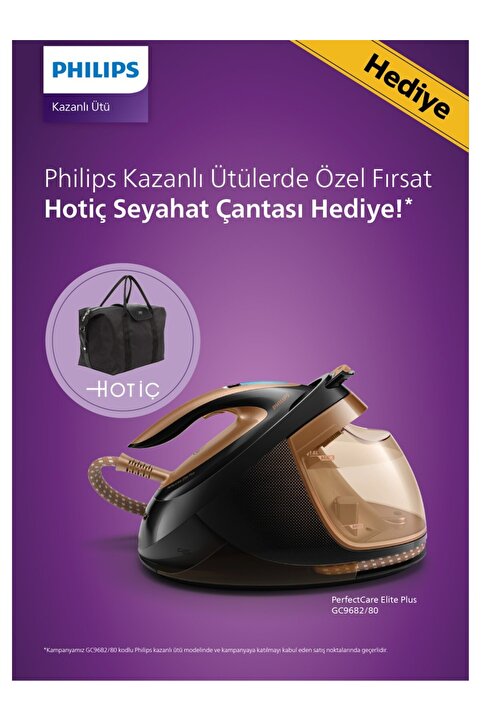Philips Perfectcare Elite Plus Buhar Kazanlı Ütü 8 Bar, 600g Şok Buhar, Gc9682/80 Çanta Hediyeli