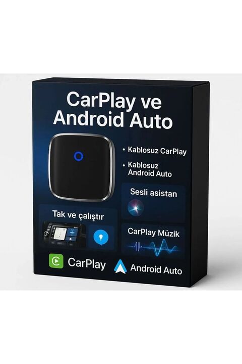 carplay Tak Çalıştır Kablosuz Apple & Android Auto Mini Usb Adaptörü Taşınabilir Bluetooth Wifi