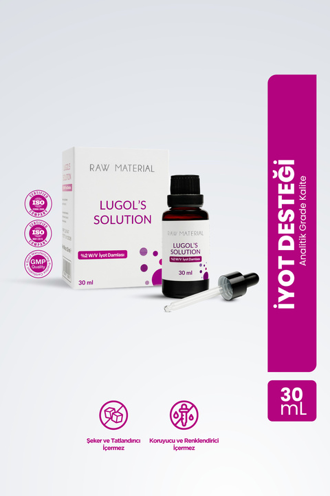 FW Nutrition Raw Material Lugol's Solution %2 Damla 30 ml | %2 İyot & %4 Potasyum İyodür |