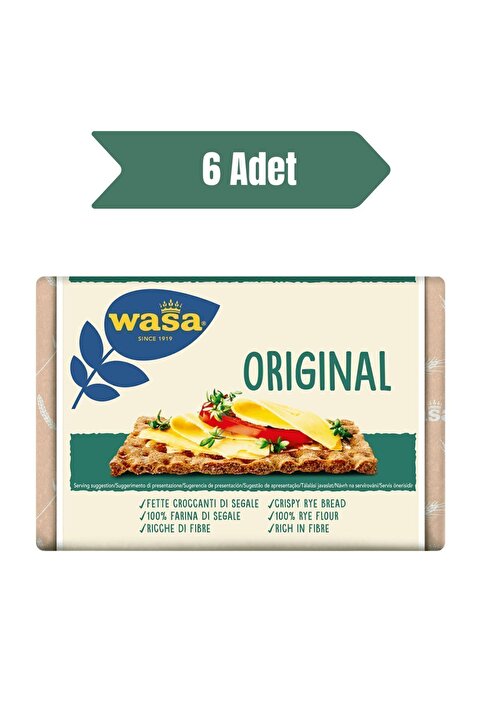 Wasa Sade Gevrek Ekmek Crispbread Original 275 gr 6 Adet