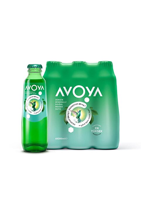 AVOYA 6'lı Sade Maden Suyu 200 ml