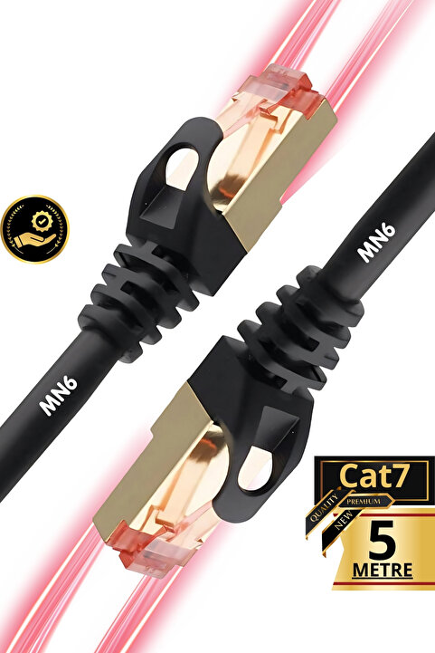 MN6 M109xf Cat7 Kablo/5 Metre-26awg-s/ftp/cat7 Ethernet Kablosu/10gbps-600 Mhz-10000mbps%27e Kadar