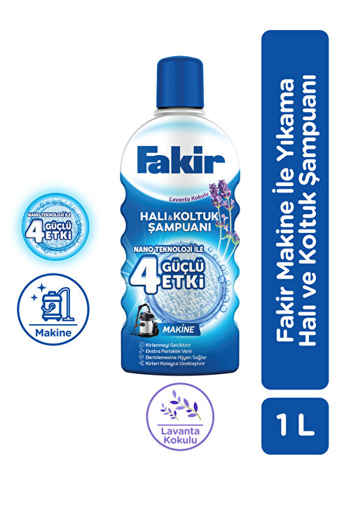 Fakir Makine Lavanta Nano Teknolojili Halı Ve Koltuk Şampuanı 1000 ml