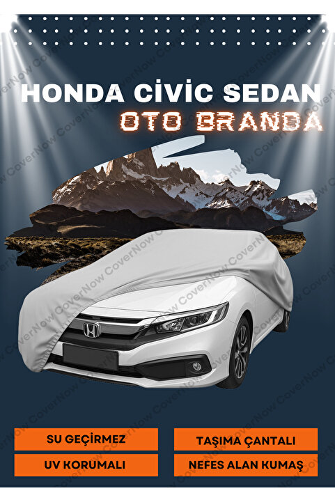 AutoEN Honda Civic Sedan Branda Lüx Kalite Oto Brandası,araba Çadırı (2016-2021)