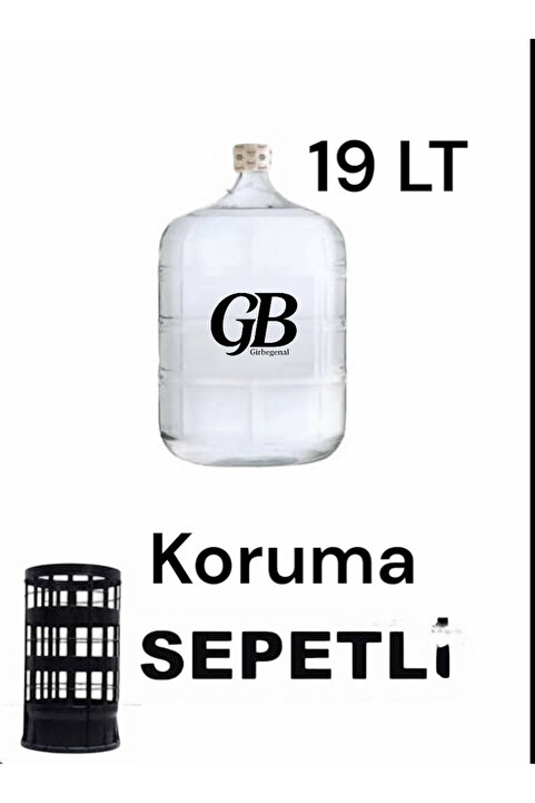 Girbegenal Cam damacana 19 LT + Koruma sepetli