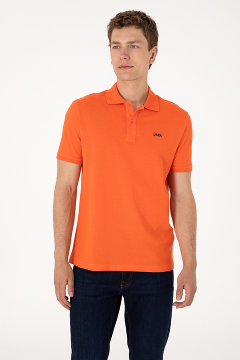 U.S. Polo Assn. Erkek Regular Fit Polo Yaka Nar Çiçeği Basic Tişört 50306007-VR039