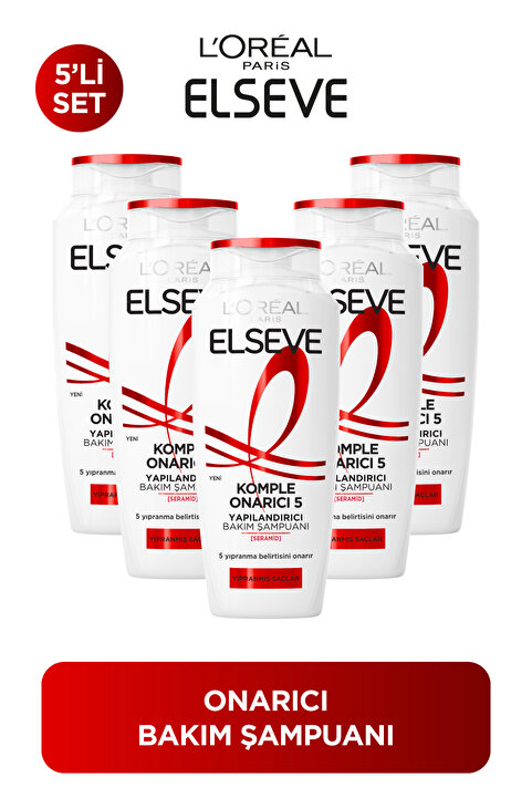 Elseve 5'li Elseve Komple Onarıcı 5 Yapılandırıcı Bakım Şampuanı 300 ml