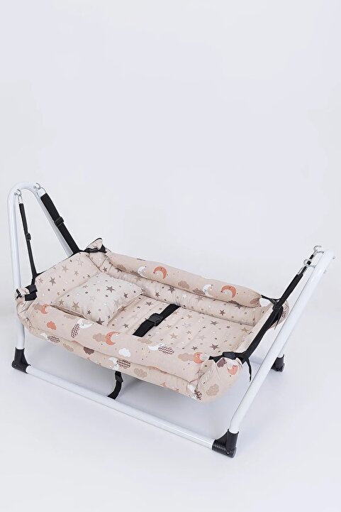 LOOVE BEBE Mars Bebek Hamak Pamuklu Çift kancalı Ses yapmaz 50x90 cm kolik bebekler için
