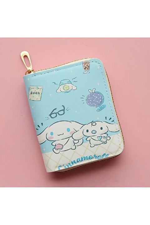 Kaptan Mavi Kuromi, Cinnamoroll, MyMelody, Pompompurin, Pochacco Karakter Desenli Çocuk Cüzdan