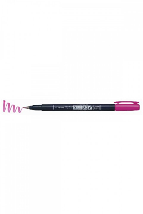 Tombow Fudenosuke Brush Pen Fırça Uçlu Kalem Sert Uç - Pembe